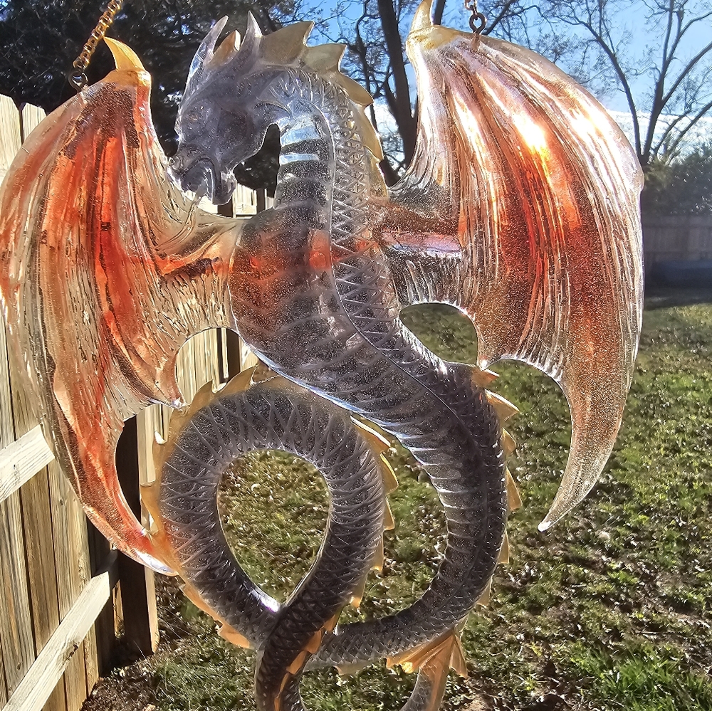 RESIN DRAGON WALL ART HANDMADE